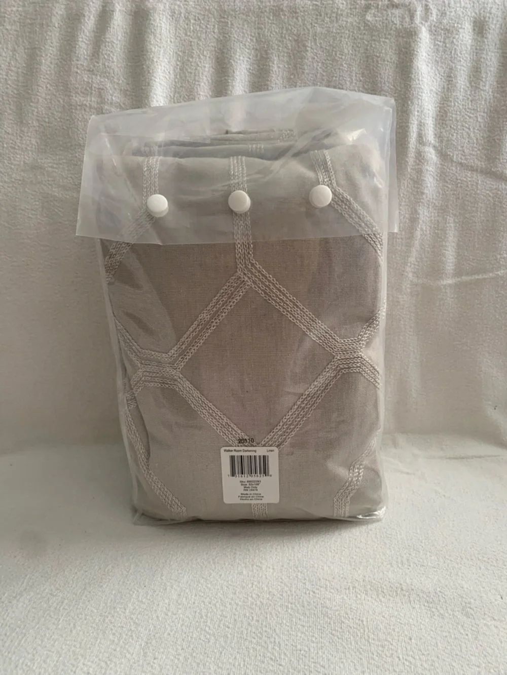 NWOT O&O by Olivia & Oliver Black Out Beige Grommet Window Panel